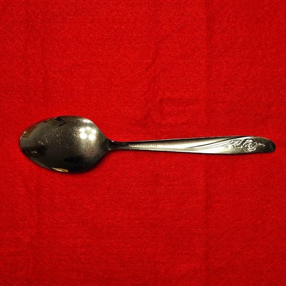 Oneida ROSEANNE Rose Petal Stainless Flatware Tablespoons Floral 7 1/4” Lot of 6